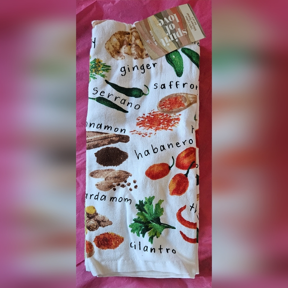 Set of 3 Spice Themed Kitchen Towels